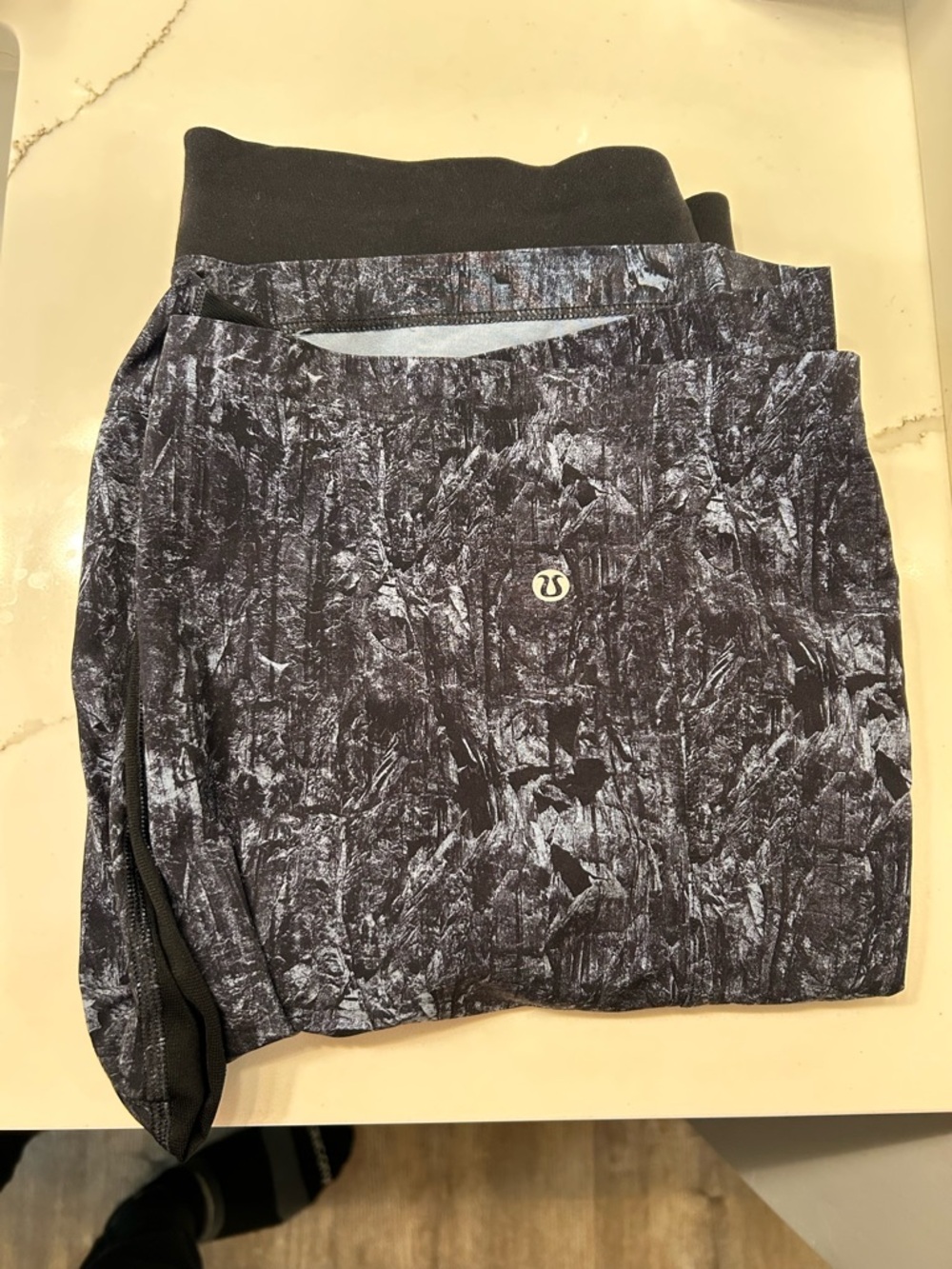 lululemon athletica Black and Gray Athletic Shorts